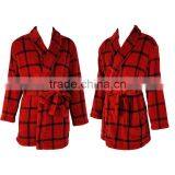 New Design 100% Polyester Ladies Winter Nightwear Merino Wool Bathrobe Woolen thumbnail-2