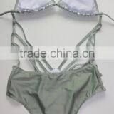 M861 Runwaylover2016 Ladies Sexy Paillette Sequins Split Bikini Swimwear thumbnail-4