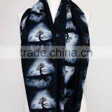 Tree of Life Infinity Scarf, Moon Scarf, Loop Scarf Circle Scarf Gift Ideas for Her, Spring - Summer - Fall - Winter Session thumbnail-3