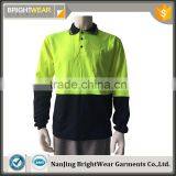 Hot Sale Poly/cotton Two-tone Long Sleeve Australia Safety Day Use Only Reflective Polo Shirt thumbnail-1