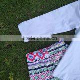 A Limited Edition Long Sleeves Butterfly Aztec Pant Outfit Hot Sell Girls Cute Kids Suit With Matching Necklace and Headband thumbnail-5