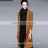 Women's Wholesale Wool Suit Collar Midi Long Coat thumbnail-3