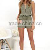Guangzhou Supplier Fashion Green Sexy Summer Rompers Jumpsuits Women 2017 thumbnail-2