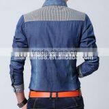 Discount Cotton Men Jeans Shirt Men Casual Shirt Slim Fit Long-Sleeves Denim Clothing thumbnail-2