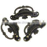 Antique Bronze Pattern Carved Jewelry Cabinet Cupboard File Fancy Cabinet Box Handle Drawer Pull thumbnail-3