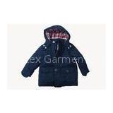 Customized Short Childrens Down Jackets Hooded Padded Jacket With Nylon Lining