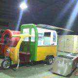TELESCOPE Mobile Tricycle Bike Food Trailer Motorbike Food Cart Green Color Fast Food Caravan thumbnail-3