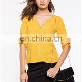 New Style Rounded Back Hem Women Daily Smart Casual Wear Blouse thumbnail-2