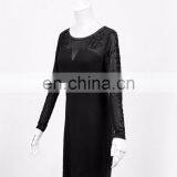Punk Rave Gothic Fetish Black Slim Dress With Mesh Sleeves Q-215 thumbnail-2