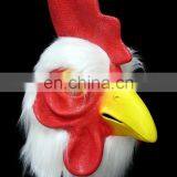 White Latex Rooster Adults Mad Chicken Cockerel Mask thumbnail-1