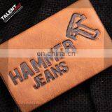 Custom Private Brand Name Logo PU Leather Label for Garment thumbnail-5