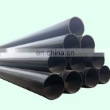 Black painted erw carbon round steel pipe wholesale