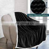 Jacquard Flannel Reverse to Sherpa Blanket Cozy Fleece Throw thumbnail-2