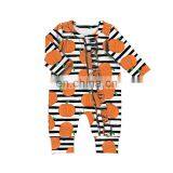 Boutique Purple Cow Pattern and Serape Alternating Kids Baby Gauze Romper Ruffled Jumpsuit Onesie Baby thumbnail-2