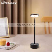 Amazon 2021 LED Round Modern Design Table Lamps Cordless Rechargeable Battery Dinner Lamp thumbnail-3