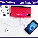 for Any Displacement Gasoline Car / Diesel Vehicle Thin Tpye 11000mAh Li-ion Battery for USB EC5 Output Jump Starter Quality Choice thumbnail-2