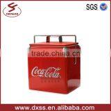 13L Steel Cold Box Samll Cool Chest Retro Portable Ice Cooler thumbnail-5