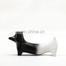 Home Decor Accessories Ceramic Ornament Dachshund Animal Sculpture for Living Room thumbnail-3