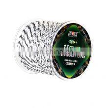 New 12 Strands 50m PE Jig Assist Fishing Line Black&White Color Carp Fishing Hook Links High Intensity Fishing Line