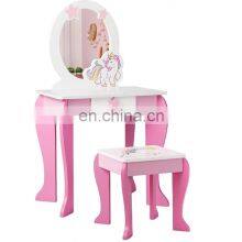 Kids Vanity Table And Chair Set 2 In 1 Detachable