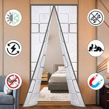EVA Magnetic Screen Door Thermal Magnetic Self-Closing Privacy Door Curtain Winter Stop Draft Keep Cold Out Door Cover Suitable for Terrace, Kitchen, Bedroom thumbnail-4