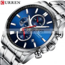 CURREN Wrist Watch Men Waterproof Chronograph Military Army Stainless Steel Male Clock Top Brand Luxury Man Sport Watches 8368
