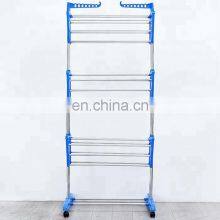 Foldable Stainless Steel Coats Towels Shirts Garment Drying Rack Clothes Folding Foldable Cloth Drying Rack thumbnail-3