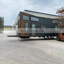 20Ft 2 Bedroom Steel Frame Trailer Prefab on Wheels Container Houses Mobile Flat Pack House thumbnail-2