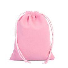Custom Flannel Drawstring Bags Jewelry Pouches With String thumbnail-3