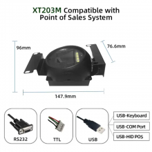 XT203BM Embedded Modules Supermarket KIOSK Barcode Module In Black thumbnail-4