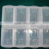 Transparent plastic medicine box 7day& clear plastic box