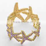 Fashion Beach and Sea Life Jewelry Pave Bead Starfish Stretch Bangle Bracelet thumbnail-2