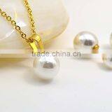 Bridal Jewelry Set 316l Stainless Steel Lady Pearl Jewelry Set thumbnail-3
