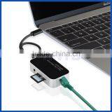 Multifunction 5-in-1 USB Type C Female to 2 Ports USB 3.0 Hub With TF/SD Card Reader + RJ45 10/100/1000Mbps Gigabit Lan Adapter thumbnail-6