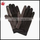 Ladies Finger Touch Sheepskin Leather Gloves Grey and Black thumbnail-1