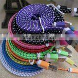 Nylon Flat Noodle Micro USB to Displayport Connector Cable thumbnail-6