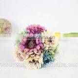 The Bride Holding Flowers High Simulation Flower Flowers, Silk Flower Painting Style High Simulation of African Chrysanthemum fu thumbnail-2