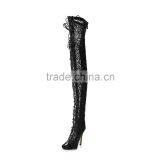 Catwalk Night Club Wear Gladiator Over the Knee Thigh High Boots Woman Runway Lace up Peep Toe Botas thumbnail-4