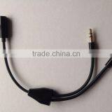60cm 2 Male to 1 Female 3.5mm Audio Headphone Microphone Splitter Cable