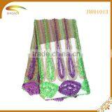 2016 Wholesale High Quality Latest Italian Decorative Embroidery 3D Patterned Chiffon Silk Fabric Market in Indian thumbnail-1