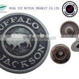 18mm Immemorial Engraved Metal Snap Button for Garment