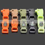 Wholesale Hot New 3/8 Side Quick Release Camo Plastic Flat Whistle Buckle for Paracord Bracelet thumbnail-4