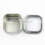 Eco-friendly Plain Empty Square Candle Tin Box With a Window on Lid Quality Choice