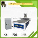 QL-1325 Pneumatic Tool Changer for Small Business Cabinet Wooden Door Design Cnc Router Machine With 3 Heads