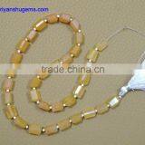 Yellow Aventurine Hand Made 6*10-8*12 mm Faceted Tumble Shape, 16" Strand Length 100% Natural Gemstones