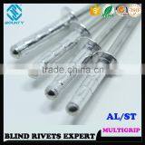 HIGH QUALITY FACTORY DOME HEAD AL/ST MULTI GRIP POP BLIND RIVETS thumbnail-4