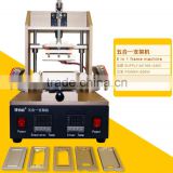 5 in 1 mobile lcd making machine lcd glass removal extraction glue remove frame bezel bonding machine for iphone and Samsung