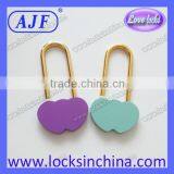 AJF New Arrival Popular Colorful Wedding Gift Gold Shank Heart Love Lock thumbnail-5