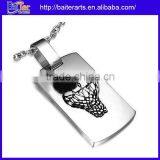 Custom Wholesale Stainless Steel Basketball Pendant thumbnail-1