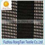Wholesale 100 Polyester Black Warp Knitting Square and Stripe Fabric for Sportwear